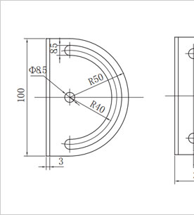 鋁型材角度調節版二維圖1 鋁型材角度調節版二維圖1