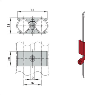 精益管雙卡環(huán)連接扣件二維圖 精益管雙卡環(huán)連接扣件二維圖