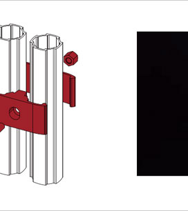 精益管雙卡環(huán)連接扣件安裝示意圖 精益管雙卡環(huán)連接扣件安裝示意圖