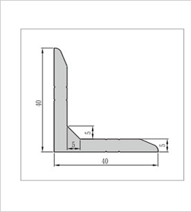 4040角鋁型材二維圖 4040角鋁型材二維圖