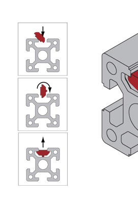彈性螺母安裝示意圖 彈性螺母安裝示意圖