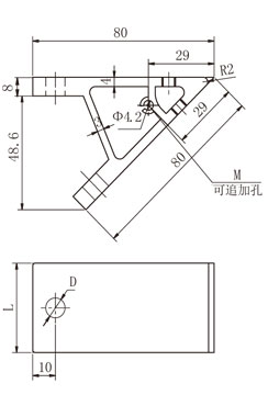 45度鋁型材角件物理參數1
