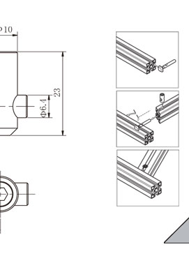 鋁型材斜角連接件物理參數2