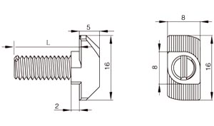T型螺栓技術參數 T型螺栓技術參數